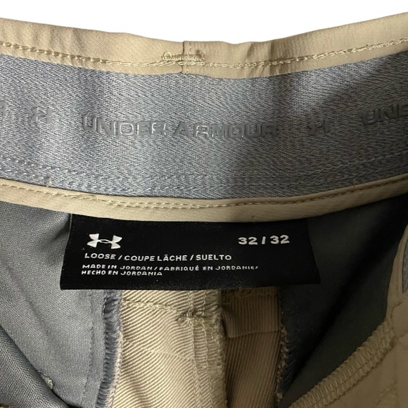 Under Armour Men’s Tan Khaki Loose Fit Performance Wear Pant - Picture 5 of 7